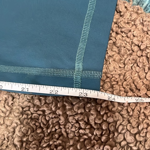Lululemon Wunder Under Cropped Leggings - teal size 4 - Picture 5 of 5